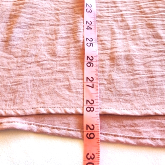 🏷️COTTON BLEU V-neck Rolled Sleeve Babydoll Back Mauve Tee 2X - Picture 6 of 7